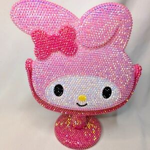 Sanrio Pink Crystal Rhinedtone My Melody Mirror